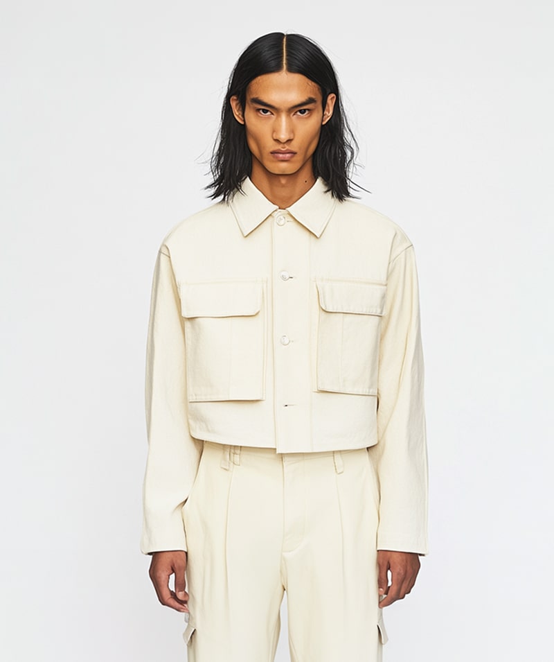 ژاکت مینیمالیست کوتاه شده